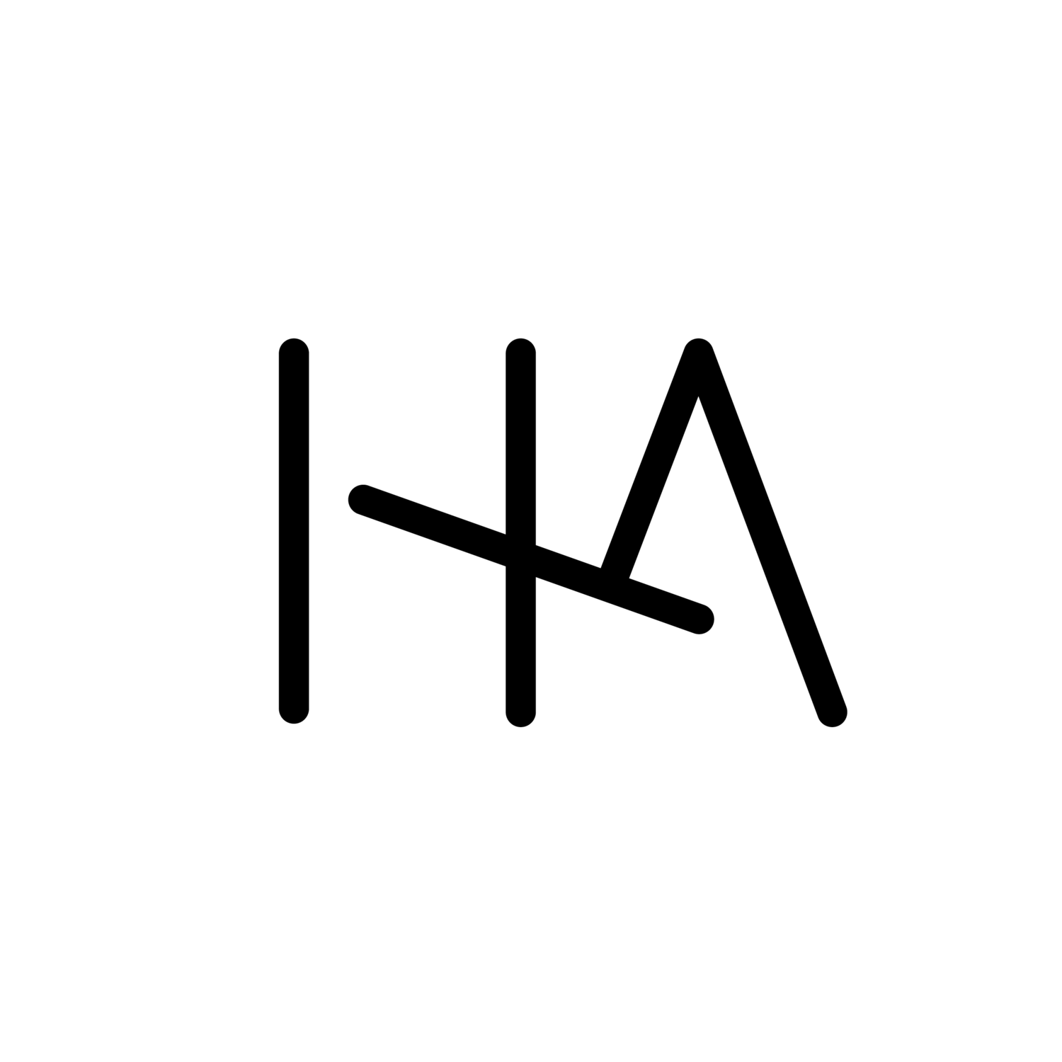 Height Advantages Logo Black letter H and Black Letter A